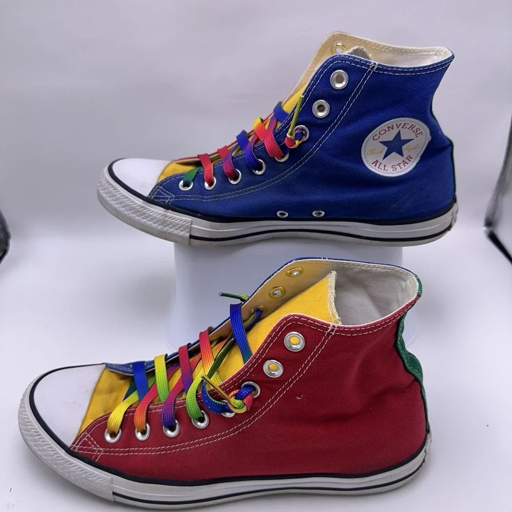 Converse All Star  Men's‎ 9 Womens 11 Shoes Colorblock High Top Sneaker